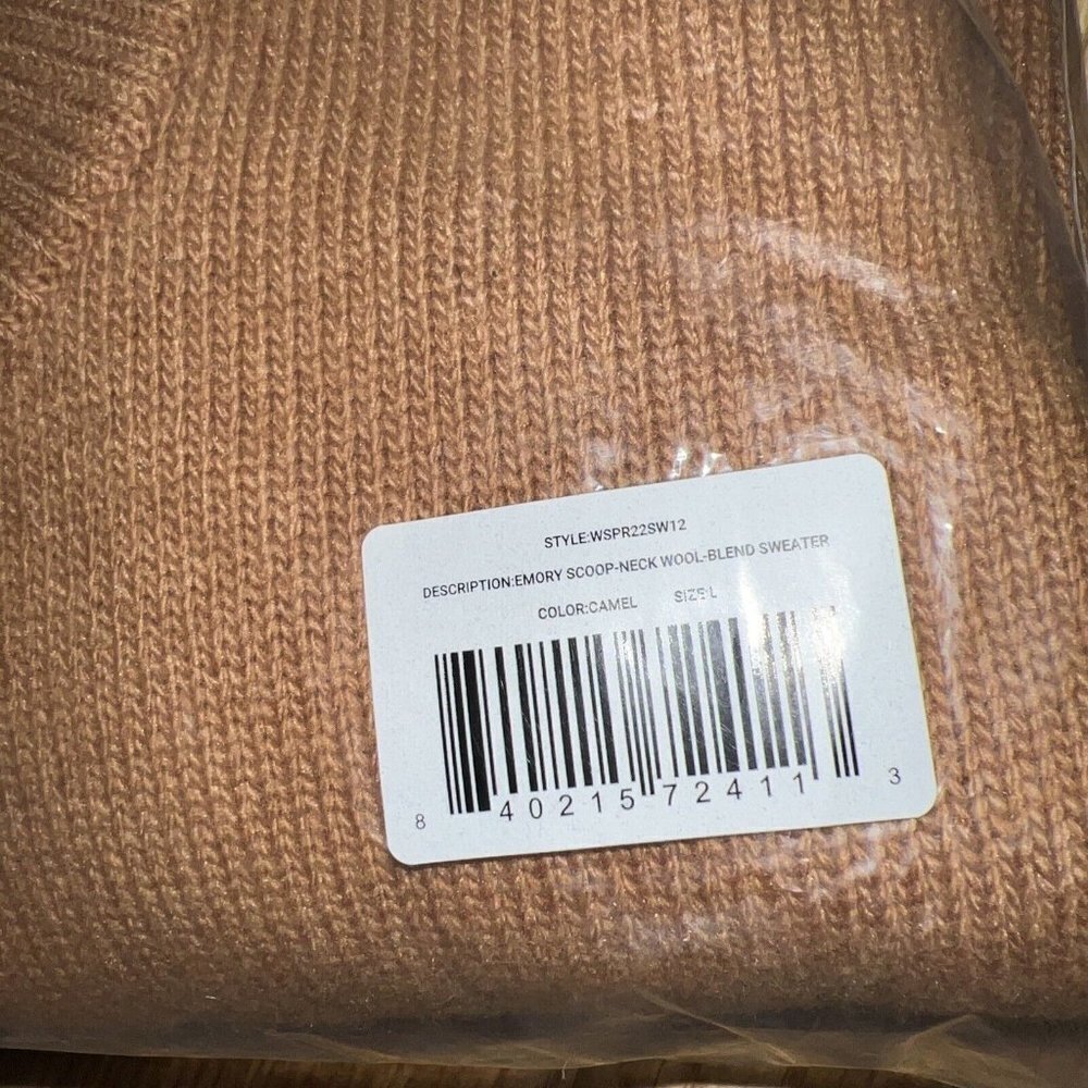 Who What Wear Emory Scoop-Neck Wool Blend Sweater NWTS Large NEW $118 Y1 - Picture 7 of 7